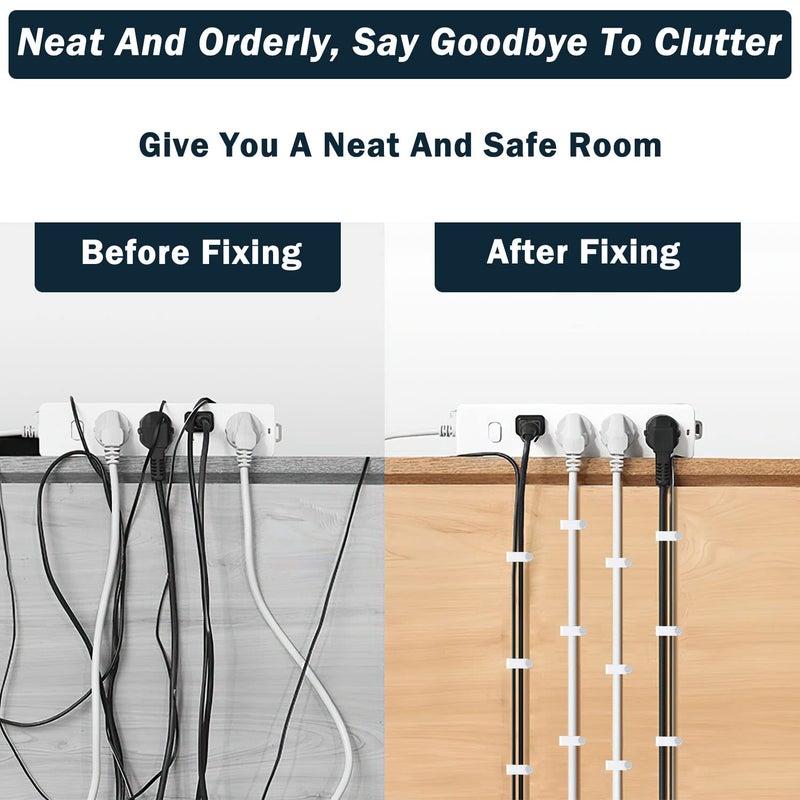 Easytle Cable Clips Nail in Cable Clips 100 Pcs 8mm Flat Ethernet Cable Wall Clips Cable Tacks Coax Cable Clip Speaker Wire Clips Cable Nails for Cords Cat5/Cat5e/Cat6/Cat7 RJ45 Cord Clips - Image 5